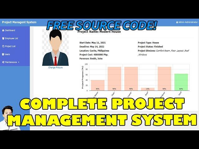 Complete Project Management System  using PHP/MySQL | Free Source Code Download