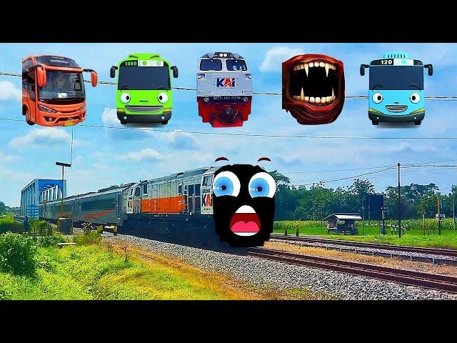 Mari Bermain Tebak Gambar Kereta Api Lucu CC206, Bus Pariwisata, Bus Rogi, Train Eater, Bus Tayo