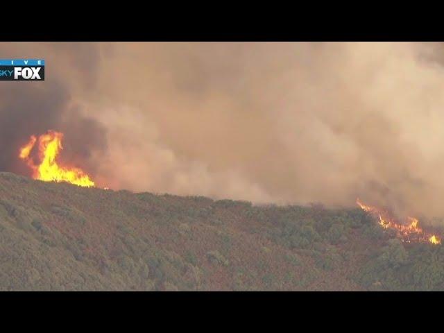 Massive fire burns Trabuco Canyon, evacuations ordered in area