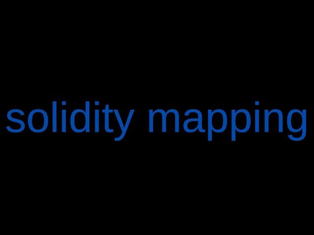 Solidity Mapping