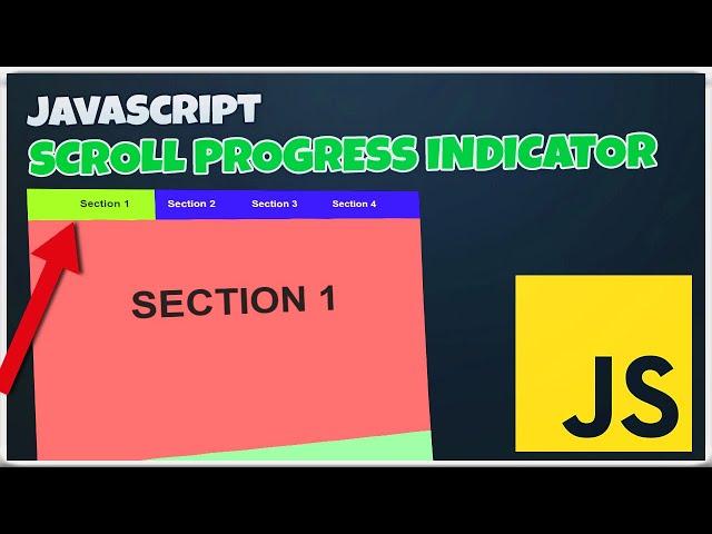 JavaScript SCROLL Progress Bar INDICATOR Tutorial 🟩⏩ | Full JS Tutorial