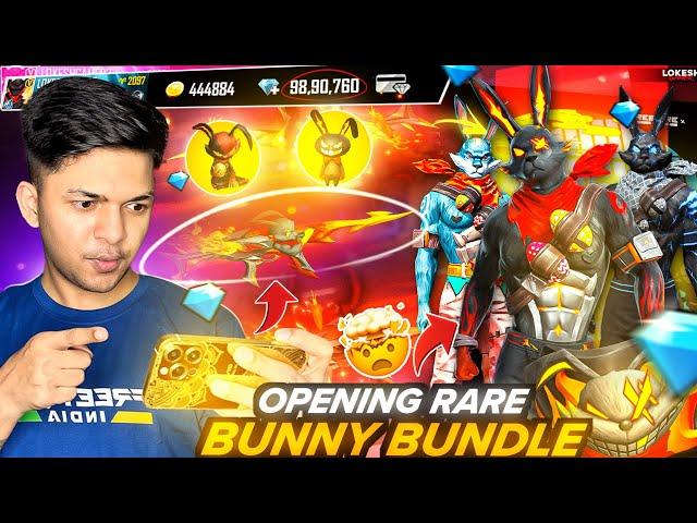 Free Fire First Look Of New Golden Bunny Bundle & Bunny Evo Skin II Rip 30000 diamonds 