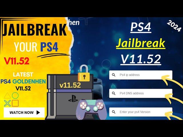 PS4 jailbreak v11.52 latest Goldenhen for all models