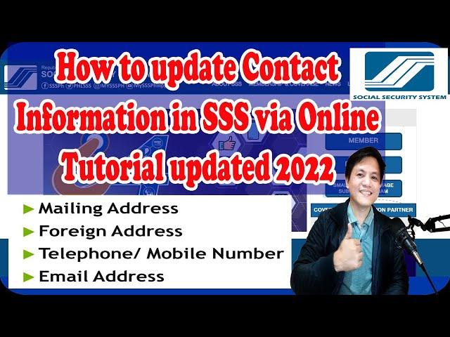 How to Update Contact Information in sss Tutorial updated 2022