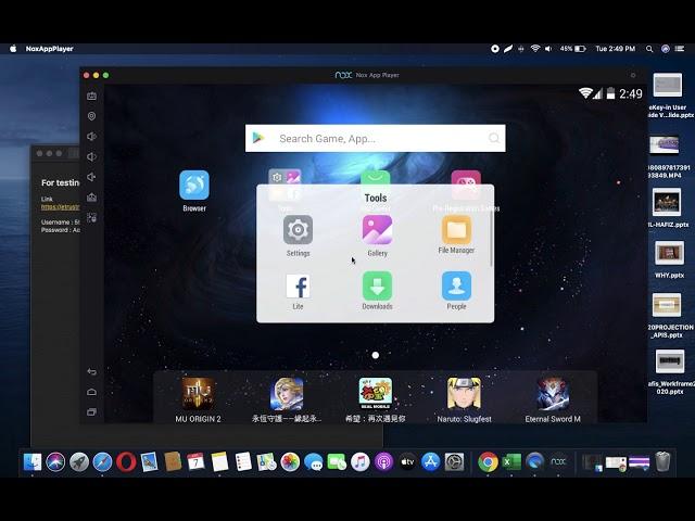 ANDROID IN MAC OS USING NOX APPS