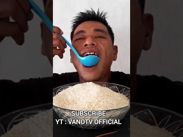 ASMR RAW RICE EATING||Vanotv Official