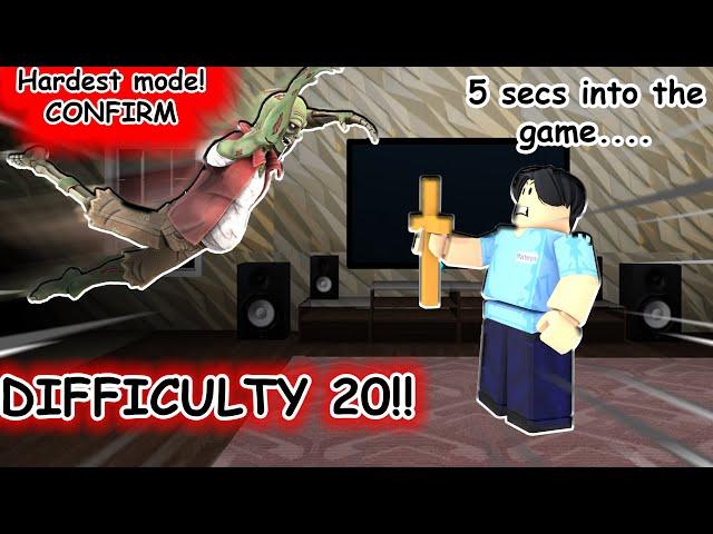 LEVEL DIFFICULTY 20! (NEW HARDCORE MODE) | Phasmophobia Paranormica | Roblox