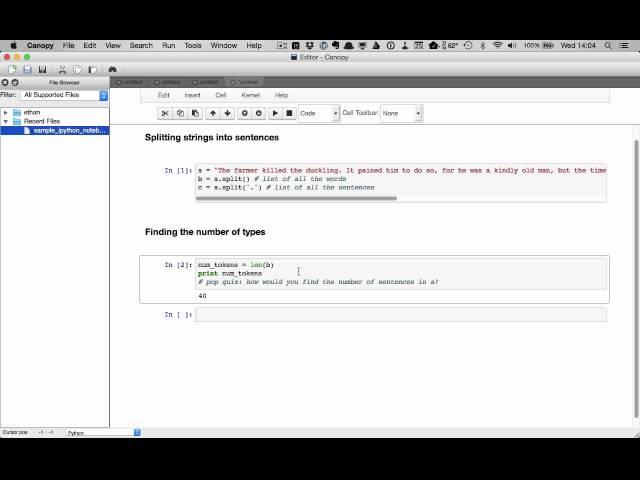 DoL Python lesson 04 - using split delimiters and the set command