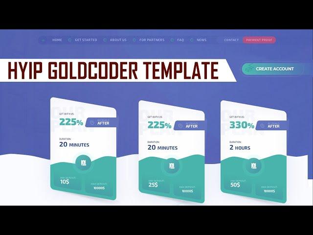 BUY GOLDCODER HYIP TEMPLATE | GOLDCODER THEME | HYIP SCRIPT