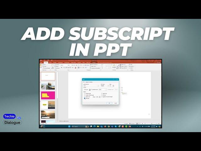 How to Add Subscript in PPT