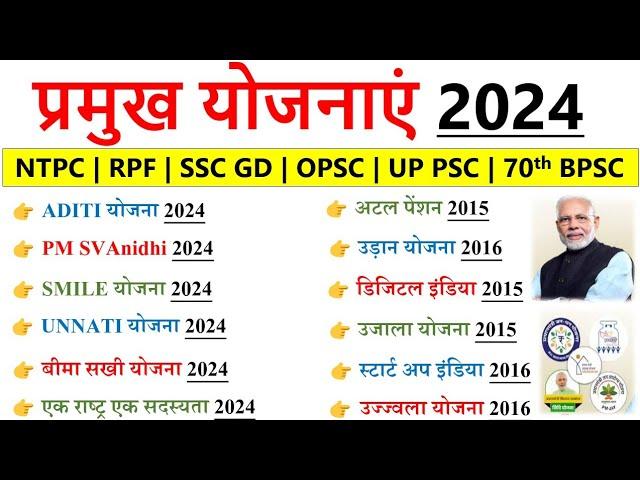 केंद्र सरकार की योजनाएं 2024 | Central schemes of India 2024 | Scheme Current Affairs 2024