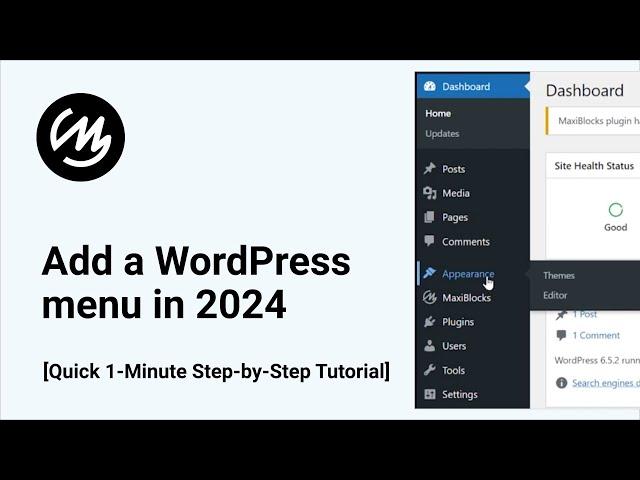 How to Add a Navigation Menu in WordPress 2024  [Quick 1-Minute Step-by-Step Tutorial]