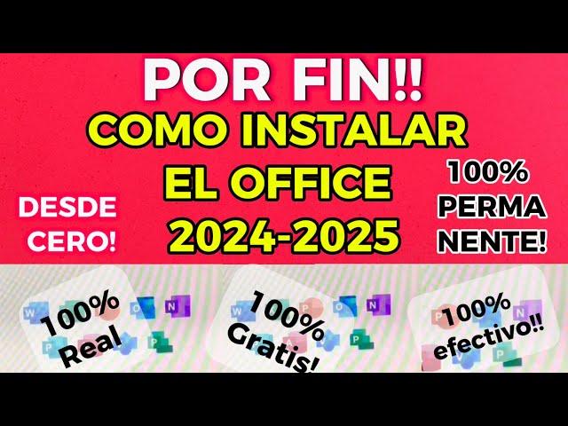 Como instalar el office totalmente gratis desde cero | 100% permanente 2024-2025