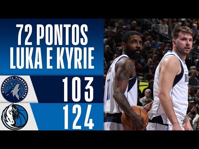 Luka Doncic and Kyrie Irving combined for 72 points against the Wolves - Highlights