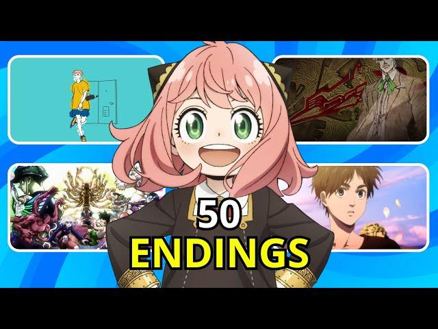 ANIME ENDING QUIZ - 50 Endings [VERY EASY - VERY HARD]