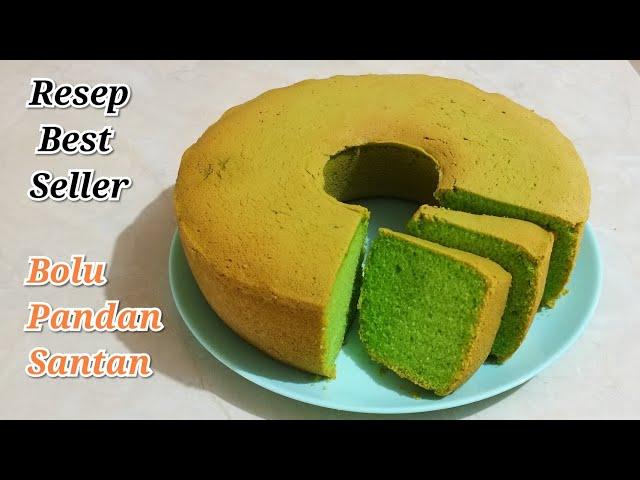 BOLU PANDAN PANGGANG 4 TELUR‼RESEP BEST SELLER PAS BUAT IDE JUALAN‼BOLU PANDAN ASLI DAUN PANDAN