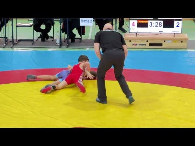 Ringen / Wrestling, Capital Baustoffe Cup 2023, Jugend D, 38 kg, FR, Kurmashvili   - Ungureanu