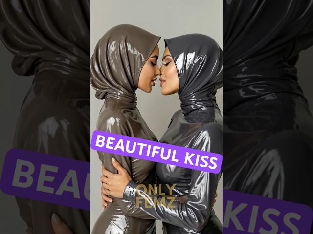 Two Girls Wearing Hijabs Kissing | #Lesbians Kissing