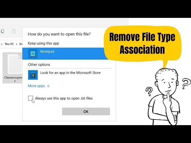 Remove File Type Associations to Default / None (Windows 10/11)