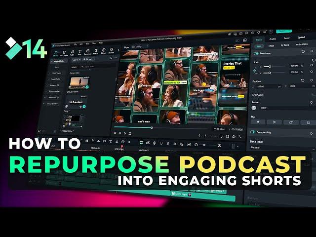 Turn Podcasts into #Viral Shorts with AI! #filmora