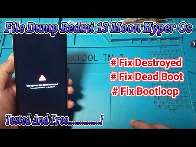 Cara Flash Redmi 13 Moon Tanpa Aunth ( Fix The System Has Been Destroyed ) Security 2024