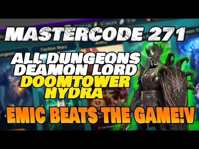 EMIC MASTERCODE 271! BEAT THE WHOLE GAME ON THE HARDEST DIFFICULTY! RAID SHADOW LEGENDS