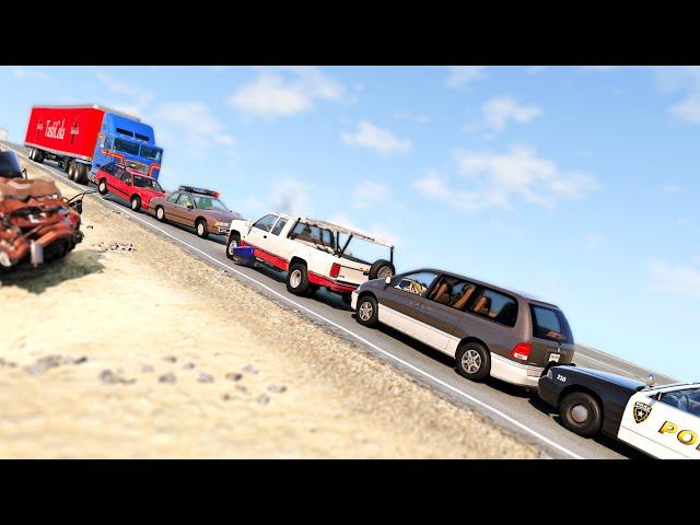 BeamNG Drive - Cars & Trucks vs Big HeadOn Crash