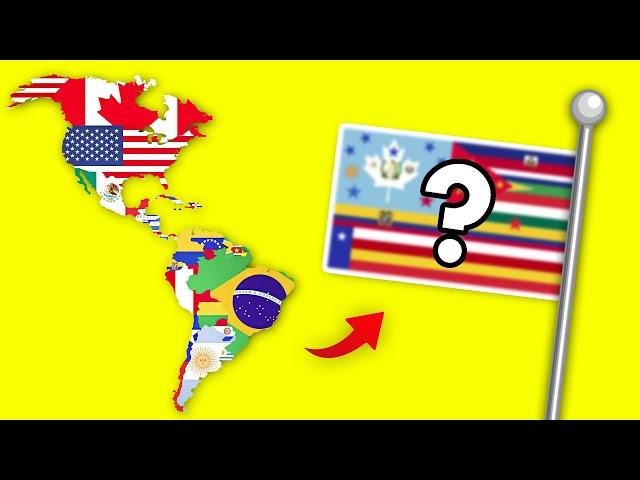 All American Countries in 1 Flag | Flag Animation