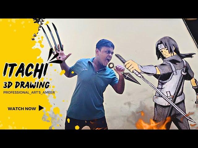  500 subscribes Itachi - அ drawing பன்ன சொல்லிருக்காங்க || 3d art tutorial || தமிழில் ️