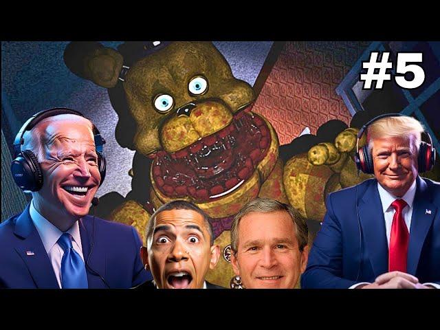 US Presidents Play Five Nights at Freddy's 4 (FNAF 4) Part 5