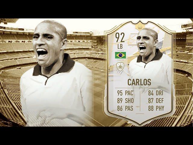 FIFA 21: ROBERTO CARLOS 92 PRIME ICON MOMENT PLAYER REVIEW I FIFA 21 ULTIMATE TEAM