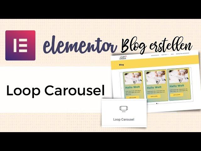 Blog Design mit Elementor Loop Carousel Widget