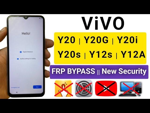 Vivo Y20 Frp Bypass Android 11 | Vivo Y20/Y20G/Y20i/Y20s/Y20A Google Account Unlock || New Method