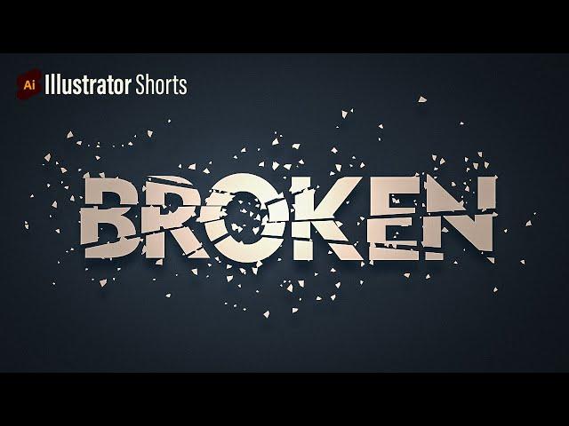 Broken Text Effect in Illustrator | Illustrator Tips and Tricks