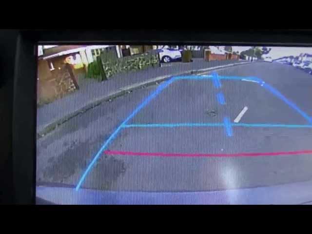 Parallel Park Toyota Yaris with reversing camera. Driving test manoeuvre.