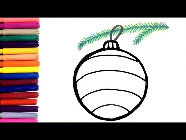 Сурет салу Шырша ойыншығы | Noel ağacı oyuncak | bolalar uchun rasm
