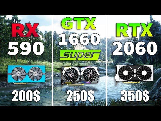 RX 590 vs GTX 1660 SUPER vs RTX 2060 Test in 9 Games