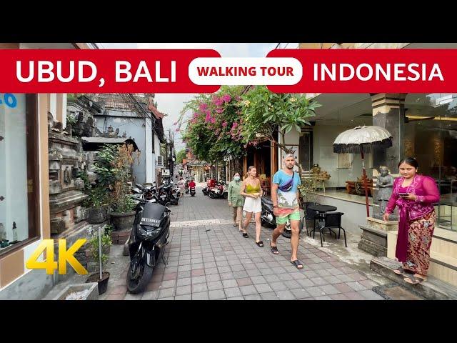 Travel Ubud Bali Indonesia 2024  Downtown Walking tour 4K