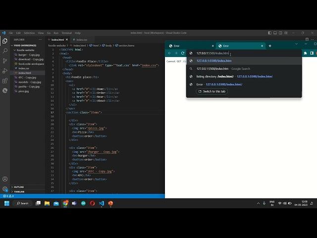 Solution for cannot Get/index.html/ in VS Code