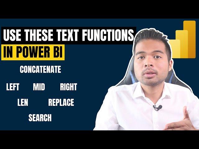 How to use CONCATENATE / LEFT / MID / RIGHT / LEN / SEARCH / REPLACE DAX functions in Power BI