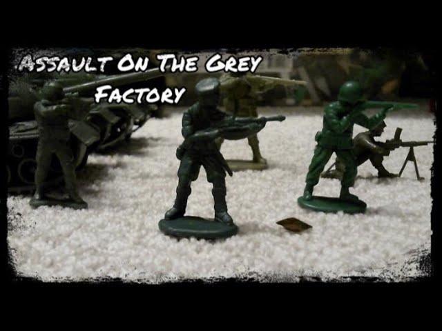 Army Men | Assault on The Grey Factory | Part one | A toy army men stop motion