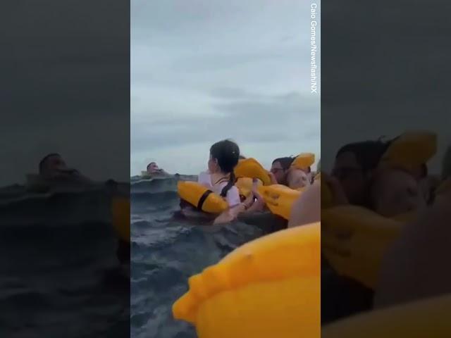 Newlyweds share life jacket after cruise ship sinks