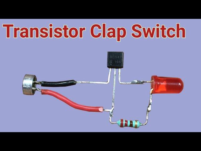 Simple clap switch circuit using transistor