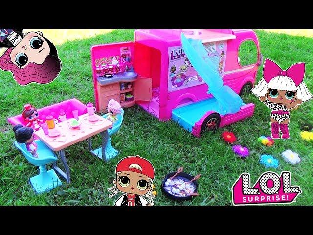 ЛОЛ сюрпризы на ПИКНИКЕ в Авто-домике! Куклы LOL SURPRISE Baby Dolls Мультик с игрушками для девочек