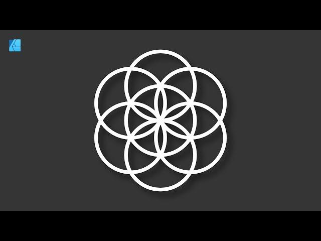 TUTORIAL: MAKE A FLOWER OF LIFE - FULL WORKFLOW WITH AFFINITY DESIGNER