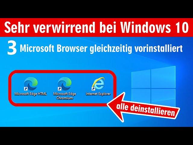 Microsoft Edge deinstallieren oder deaktivieren ⭐️ Windows 10 Internet Explorer löschen