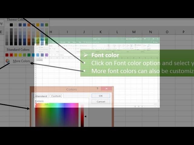 Microsoft Excel Tutorial 4 Bold Italic Underline Color