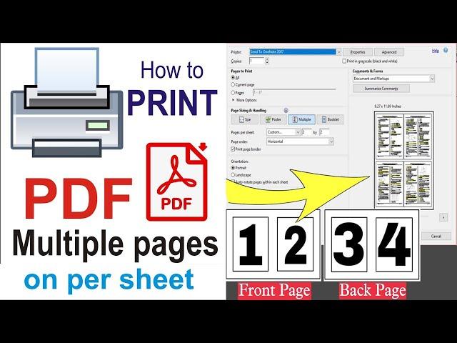 How to Print Multiple Page One Sheet with Both Side । how to print pdf both sides of paper#nuritech