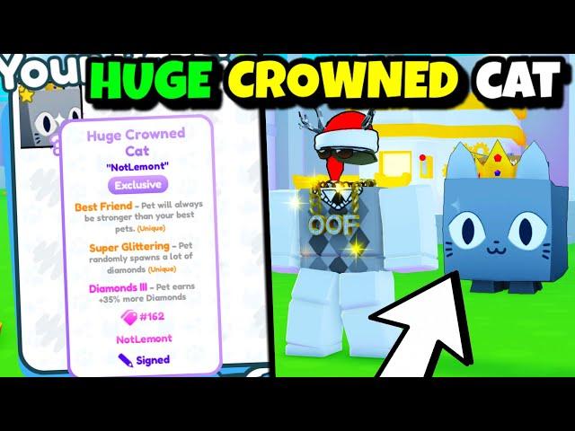 I Got The *HUGE CROWNED CAT* In Pet Simulator X! (Signing Pets)