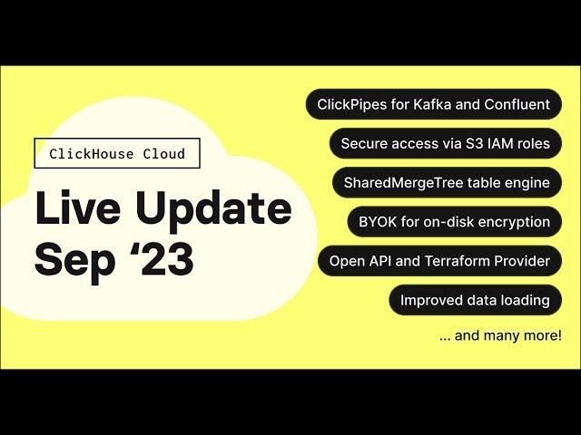 ClickHouse Cloud Update - September 2023